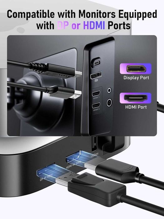 Докинг станция Lemorele за Mac mini M4 - HDMI 2.0 и DisplayPort 1.4