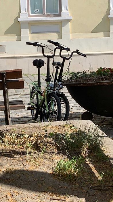 2 Biciclete PEGAS CAMPING pliabile verde / alb 3VIT. ALUM.