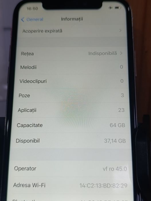 Vând iPhone X 64GB