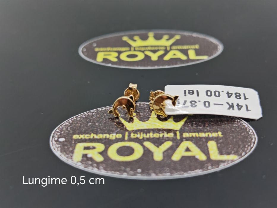 Bijuteria Royal: Cercei aur 14k/0.37 gr