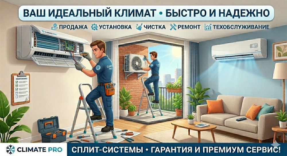 Сплит-системы, установка, продажа, ремонт