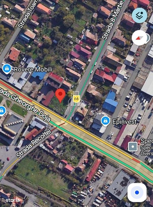 Teren 720 Mp De Vanzare Cu Proiect Autorizat Spatiu Com,,Str Gh. Doja