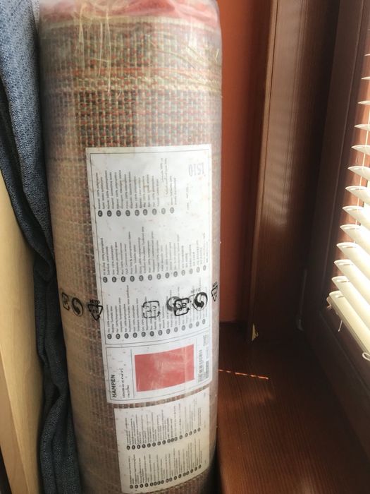 IKEA HAMPEN – червен килим, 133 × 95 cm – НОВ, неразопакован