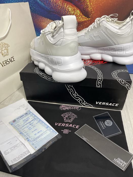 Adidasi Versace Chain Reaction piele naturala Full Box colectie noua