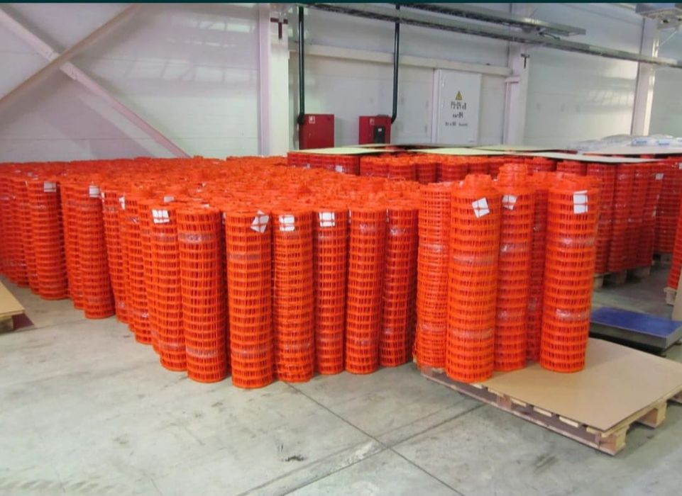 Сетка ограждения оранжевая 50м ,высота 1м ,, ячейка 65мм*35мм