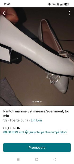 Pantofi dama mireasa/eveniment mărime 39