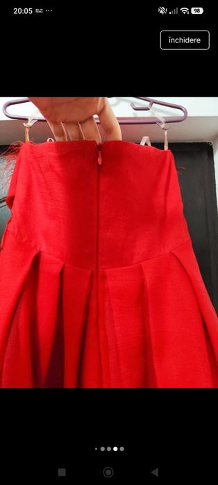 Rochie midi roșie superbă nașă