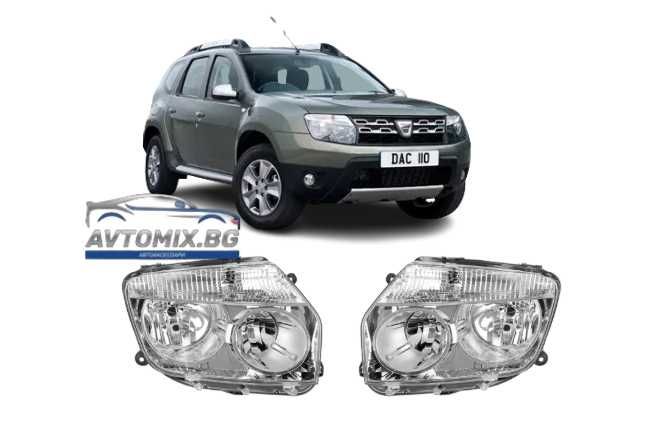 Фарове за DACIA DUSTER (2010-2013) ръчно рег. / хром