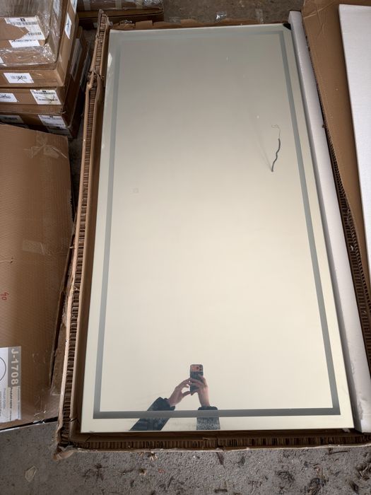 Oglinda de baie mare cu led uri