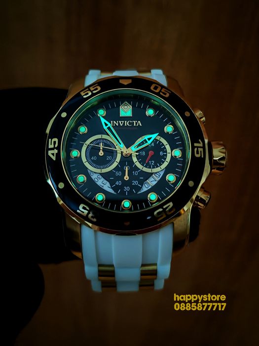часовник INVICTA Pro Diver SCUBA white Gold 48 mm, Инвикта нов