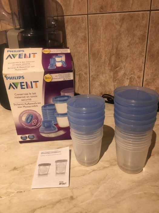 Recipient pastrare lapte matern Philips Avent , nou, set