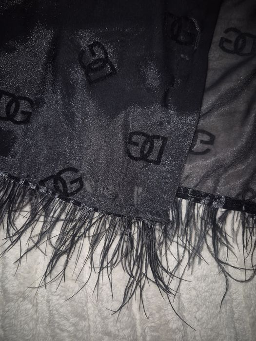 D&G риза черна прозрачна с пера