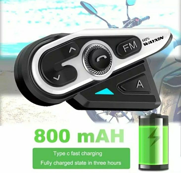 Intercom R15 interphon bluetooth casca moto ATV sistem comunicare walk