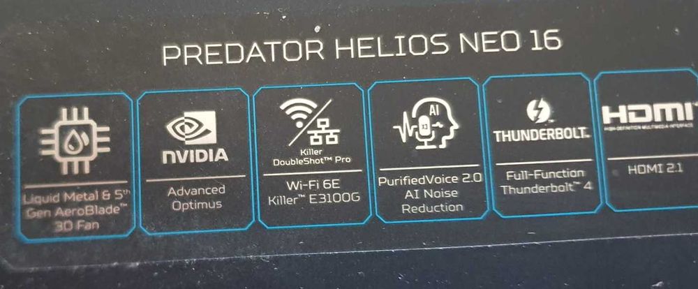 ACER Predator Helios Neo 16 на части