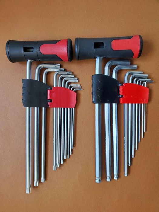 Set 11 chei Torx Parkside + Set 11 chei Imbus Powerfix cu mâner T