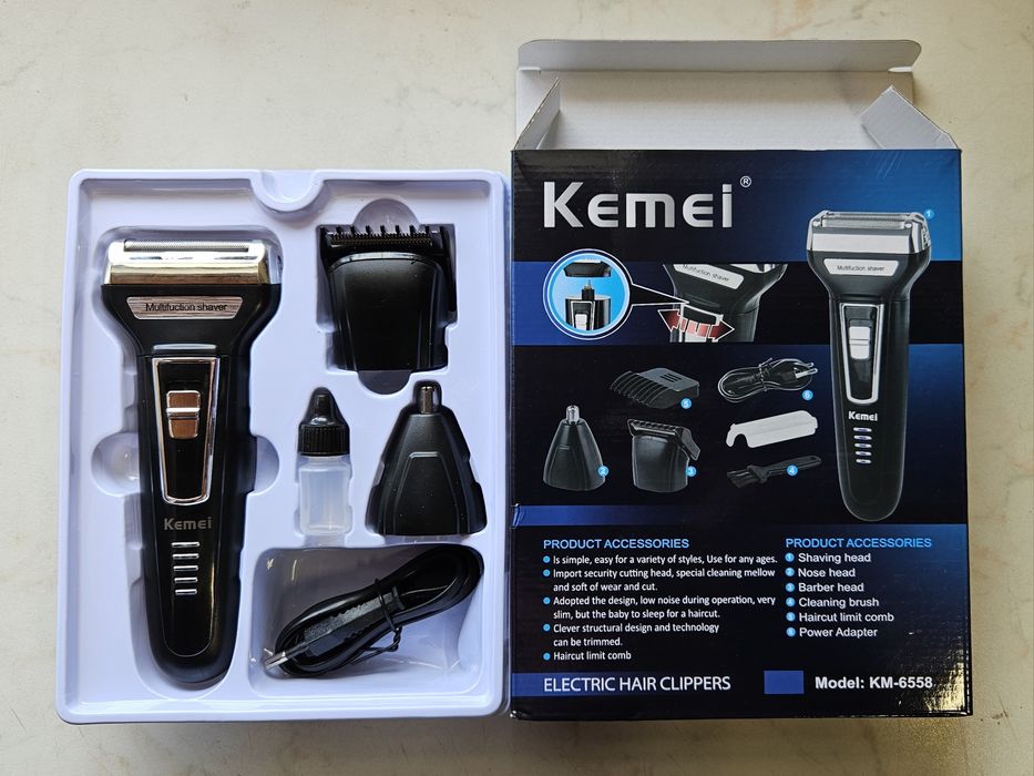 Чисто нова мултифункционална машинка за подстригване и бръснене Kemei