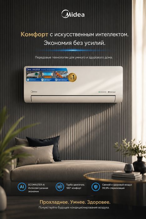 Кондиционер Midea Alba Pro Inverter 12 + WiFi+ИИ