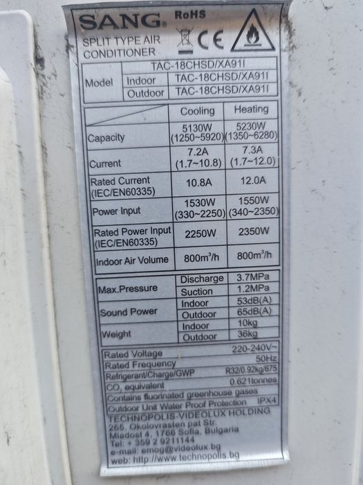 Климатик Sang 18