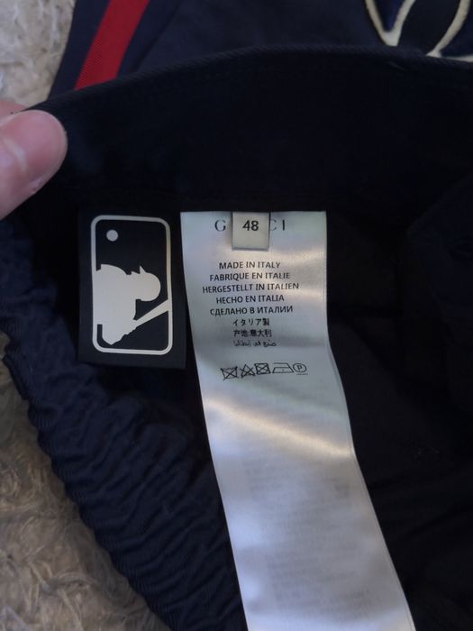 Gucci Navy Blue Cotton NY Yankees Patch Detail Track Pants M