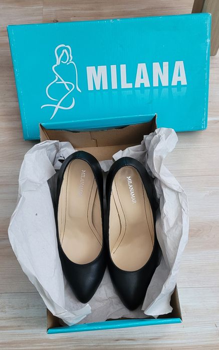 Pantofi negri de piele noi, 300 ron