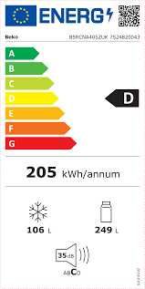 Нов хладилник с фризер Беко/Beko B5RCNA405ZUK 203 см No Frost