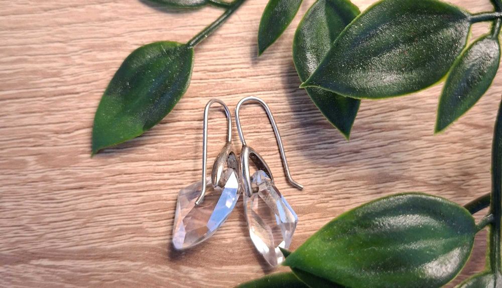Сребърни обеци със Swarovski камъни