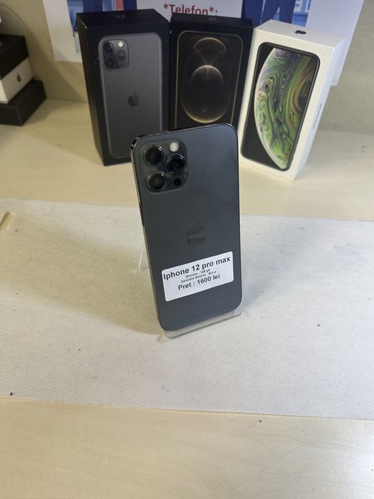 Iphone 12 pro max / 128 gb / garantie / folie sticla cadou