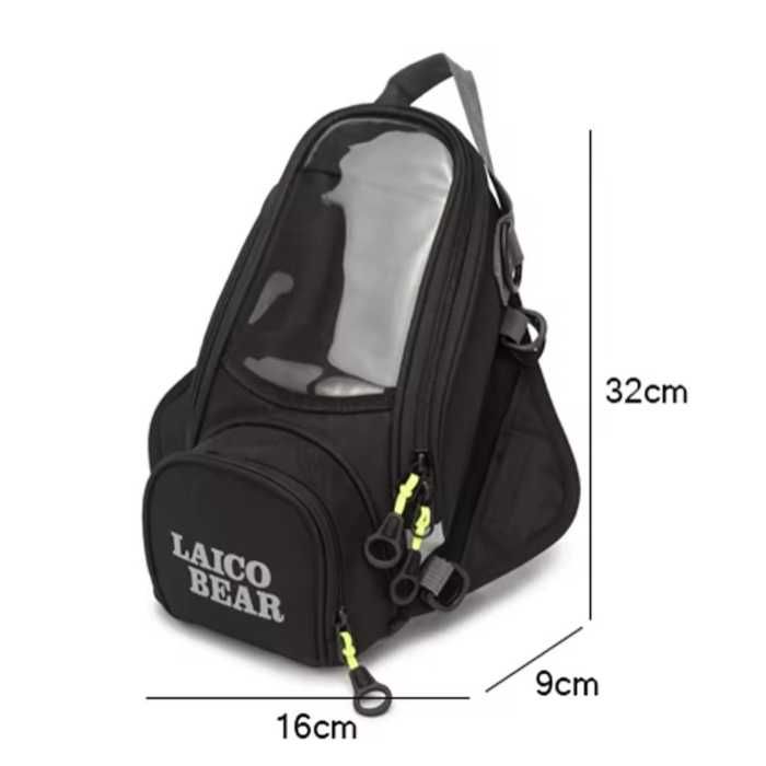 Магнитна мото чанта Automat, Водонепромокаема, Черна