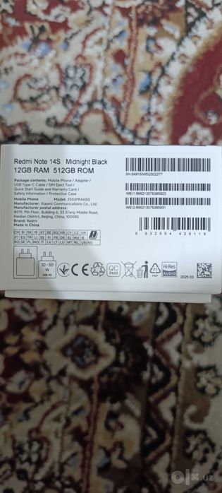 Redmi note 14s 12/512