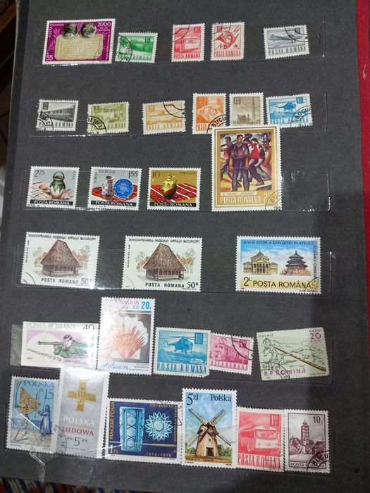 Clasor cu timbre vechi de colecție