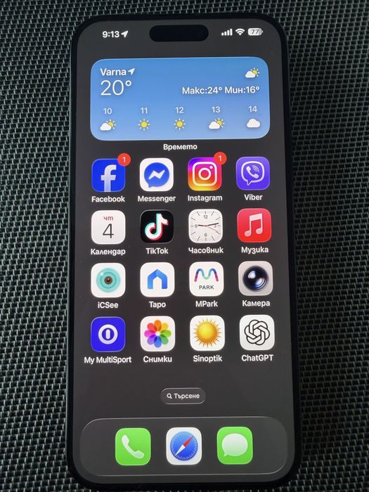 Iphone 15 pro max 256 с остатъчна гаранция 14 месеца