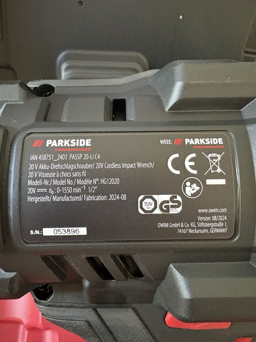 Гайковерт parkside 1356nm