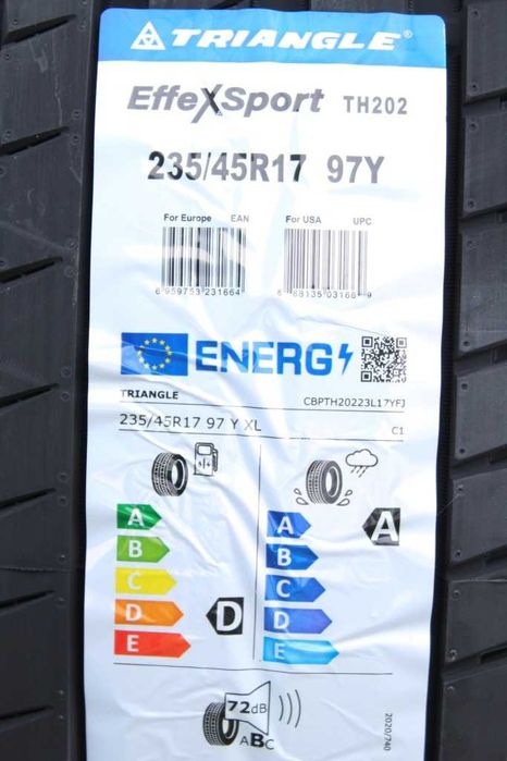 Anvelope vara noi 235/45R17, 97Y, XL, Triangle, DOT 2025