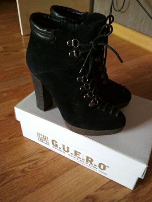 Ботинки замшевые осень-зима, 35 размер