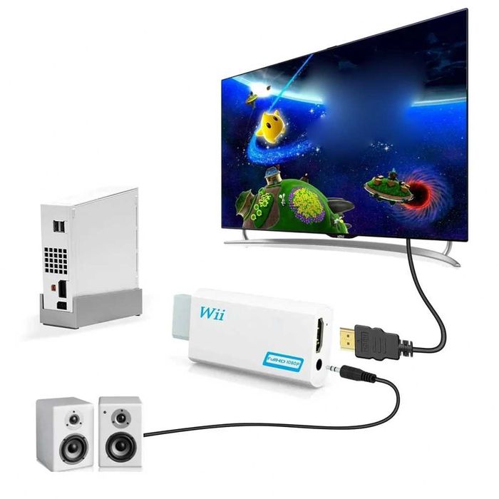 Adaptor convertor consola Nintendo Wii la HDMI cu 3.5mm Audio Full HD