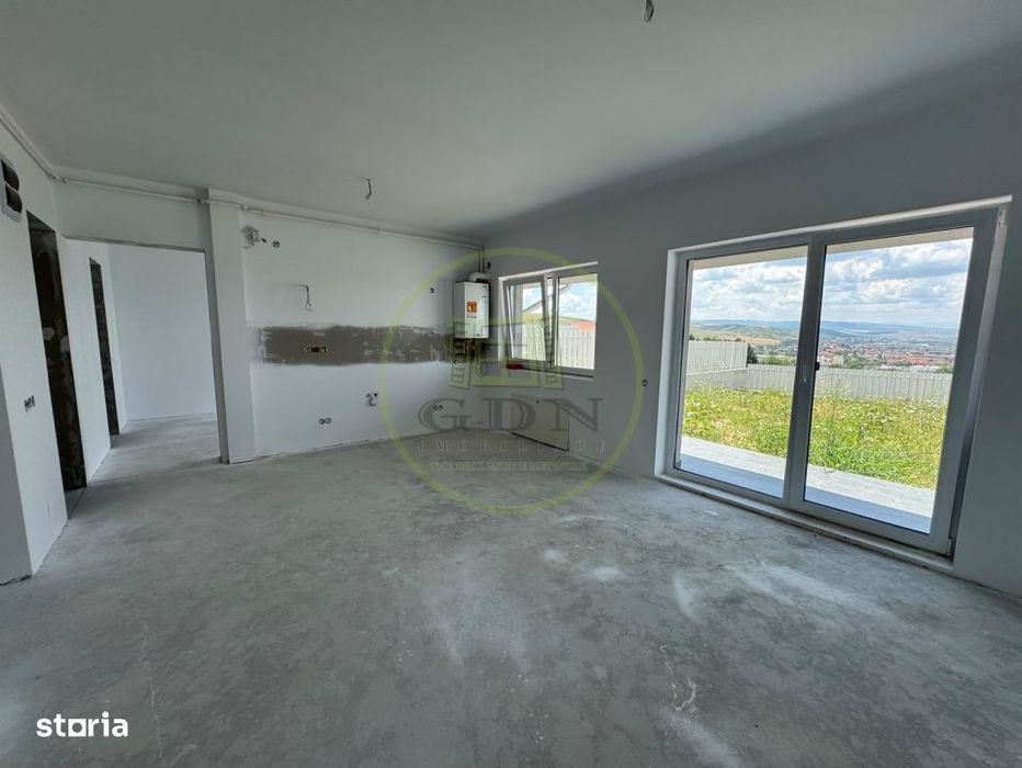 Nou! Ap. la parter, 3 cam., 68 mp., 50 mp. gradina, Apahida