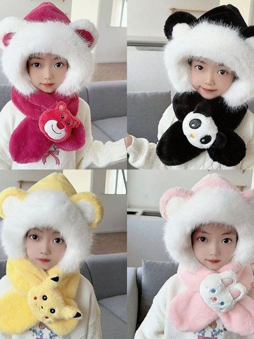 Qizaloqlar uchun issiq shapka qishki mavsumga mos shapka sharf o'rnini