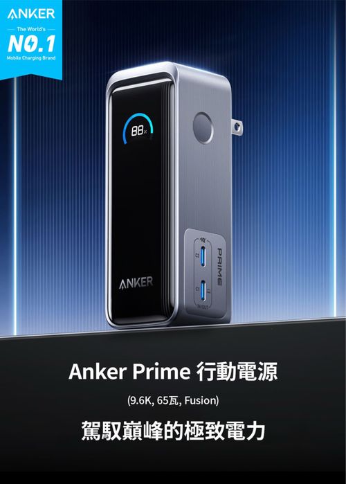 Power bank Anker prime 65w 9.6k mah повер банк Anker Gan