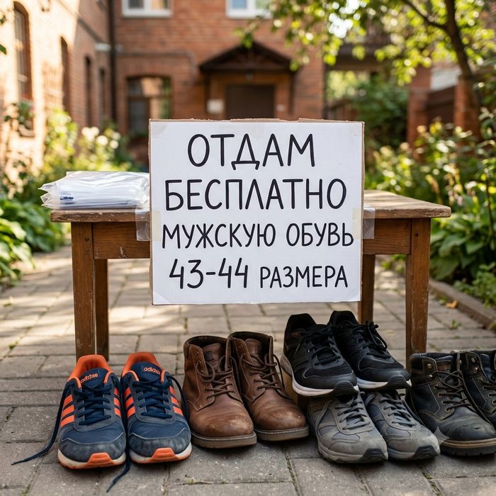 Отдам мужскую обувь 43-44 размер