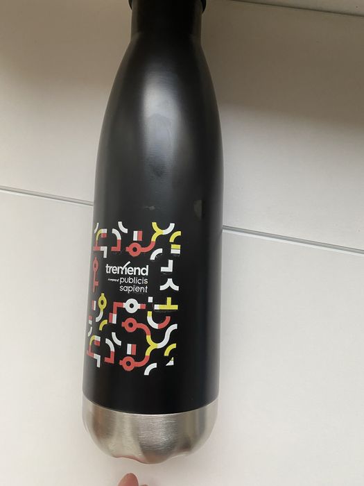 Sticla Termos din Inox, Pereti Dubli, 0.5 L, Negru Lucios