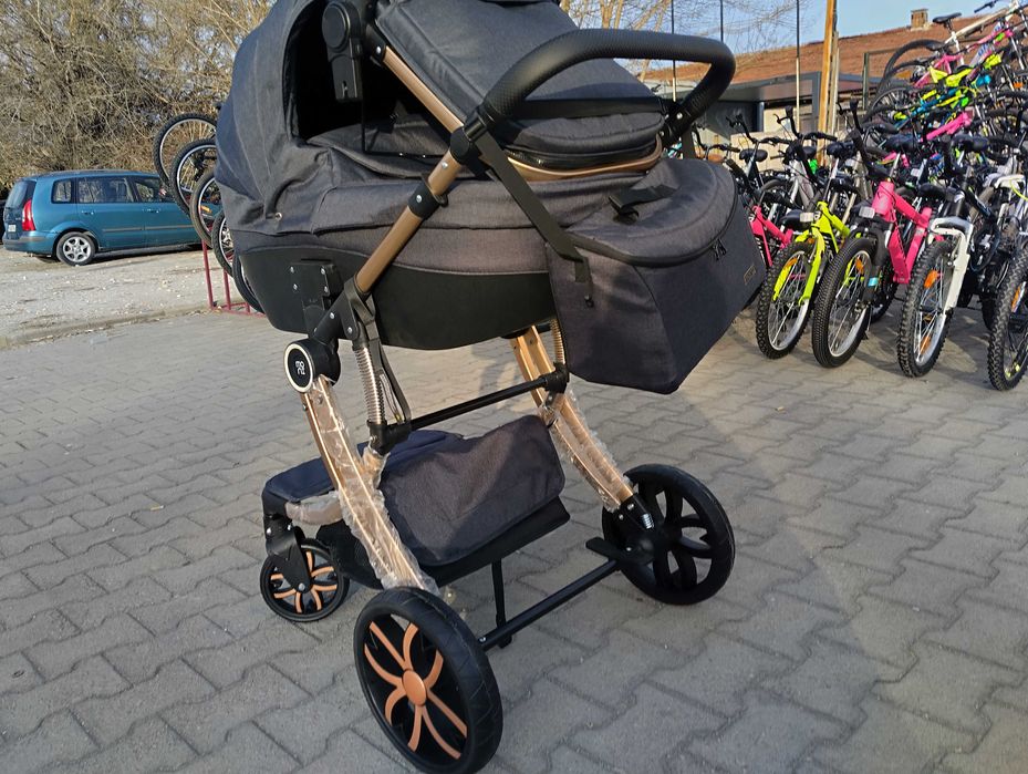 MONI Комбинирана детска количка 2 в 1 POLLY черен