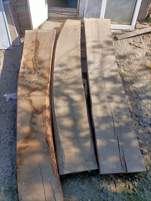 Cherestea stejar și scindura frasin  uscat