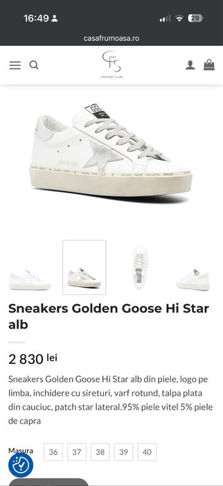 Adidasi Golden Goose Hi Star marimea 39
