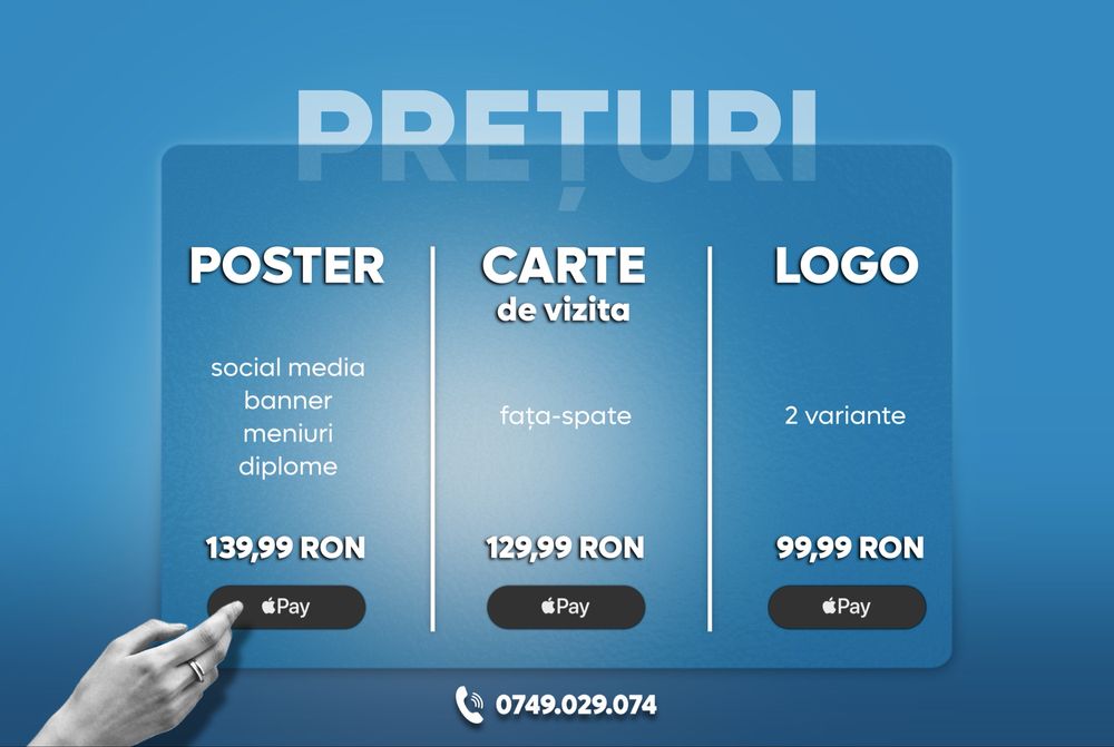 Graphic Designer PROFESIONIST | Logo,Meniuri,Carti de vizita,Poster