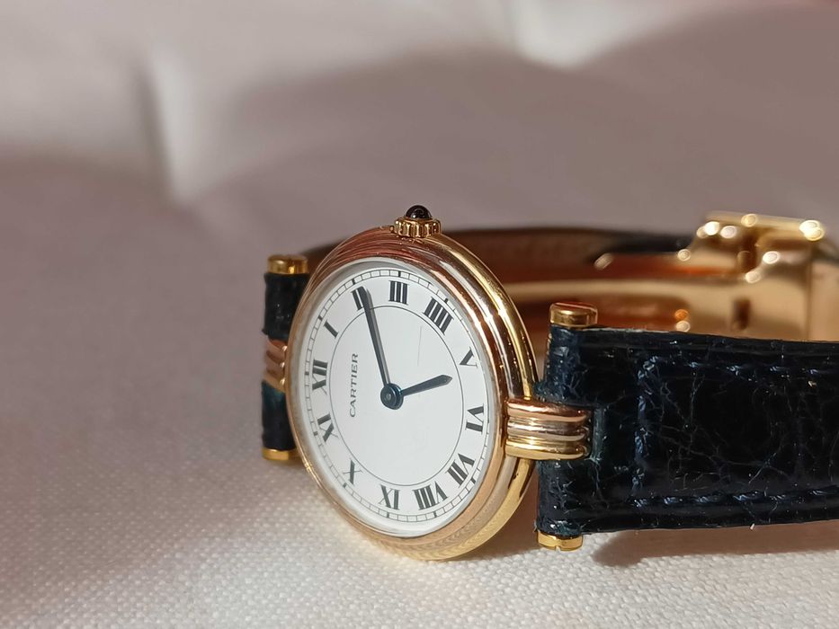 Ceas Cartier Vendome Trinity aur 18k deployant aur