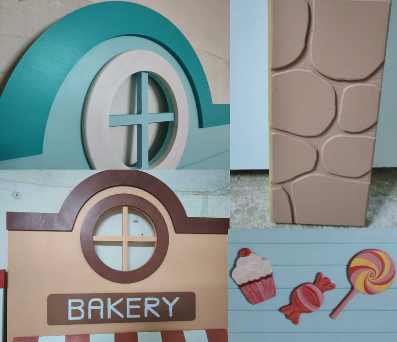 casute / loc de joaca copii interior / mini-orasel