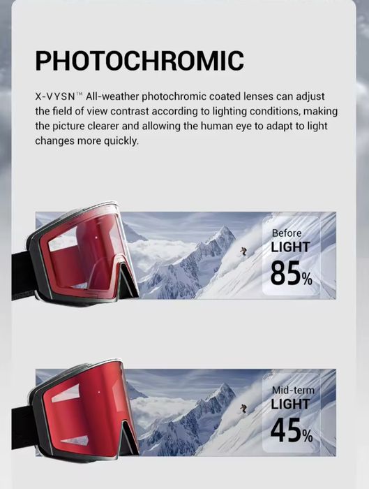 Ски и сноуборд очила  с фотохроматична плака