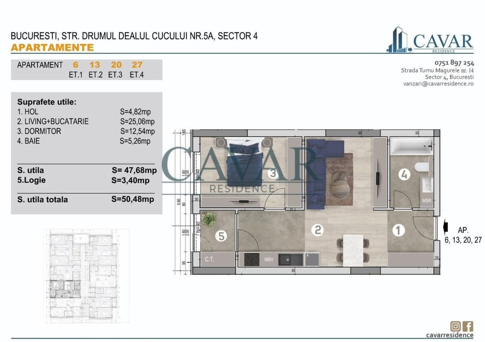 2 Camere Proiect Nou Cavar Residence