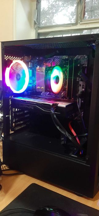 i5-10400f + RX470 4gb + 16gb OZU + 256gb NVME Moshniy Gaming RGB PC!