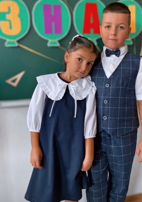 Школьное платье для девочки рост 122-128